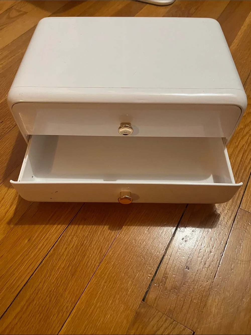 Organizer Box with Gold Accents - Compact Storage